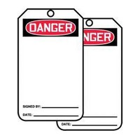 Accuform Signs MDT260PTP Accuform Signs 5 7/8" X 3 1/8" RV Plastic Accident Prevention Tag "Danger" (25 Per Package)